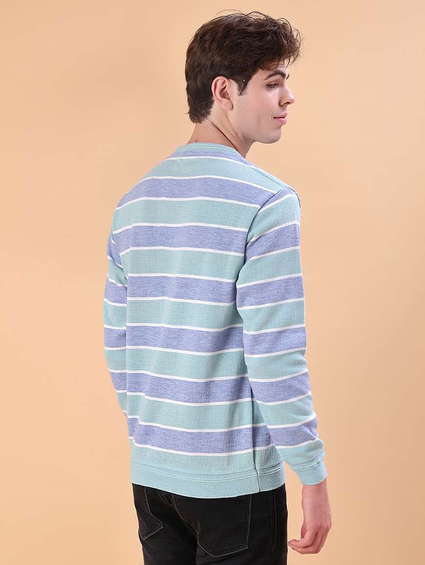 sea green cotton blend pullover - 22171506 -  Standard Image - 3