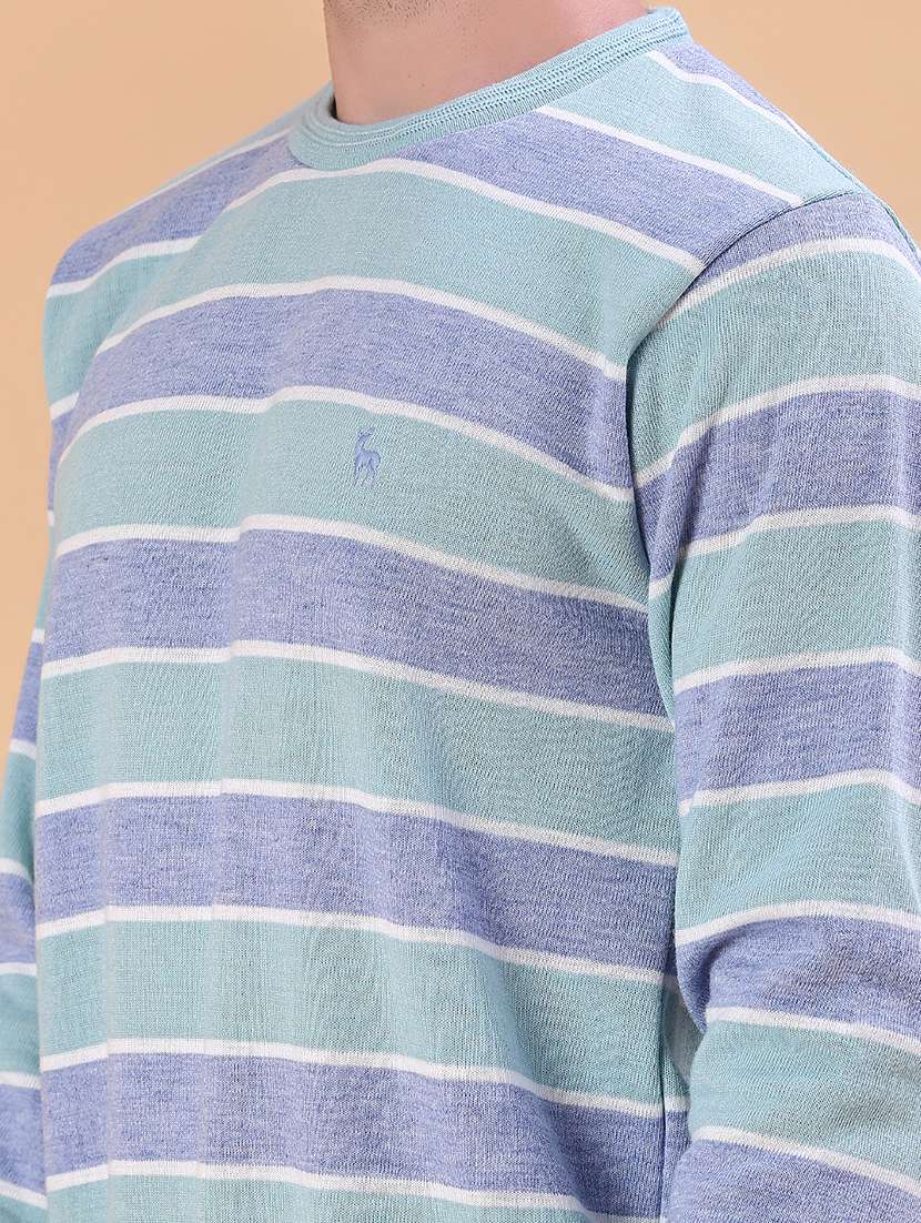 sea green cotton blend pullover - 22171506 -  Standard Image - 5