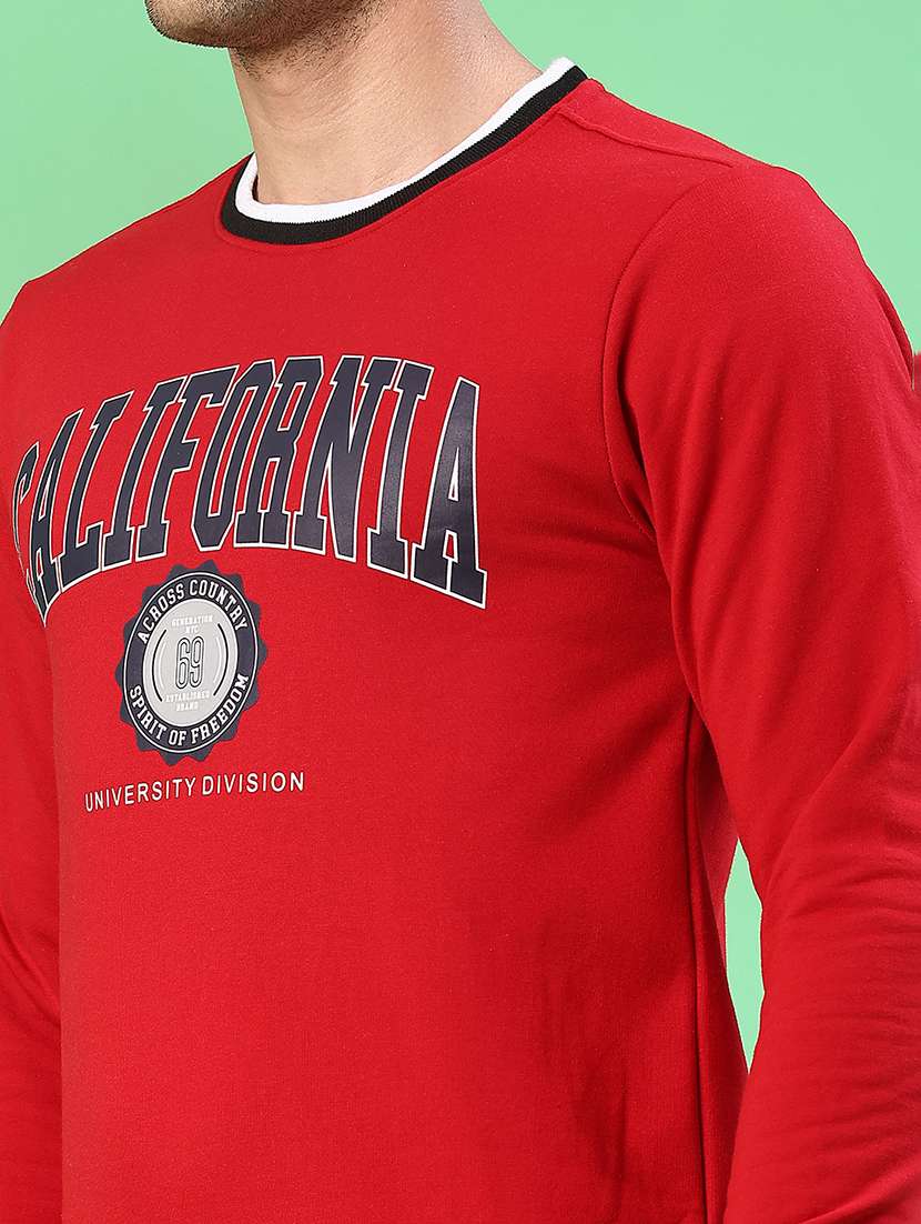men chest print long sleeve regular fit sweatshirt - 22171519 -  Standard Image - 5