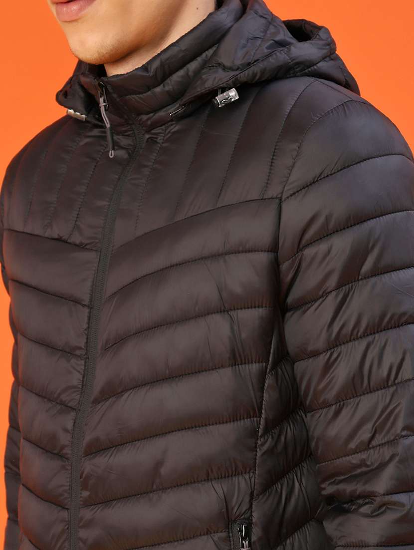 Men Solid Long Sleeve Lightweight Puffer Jacket - 22171530 -  Standard Image - 5