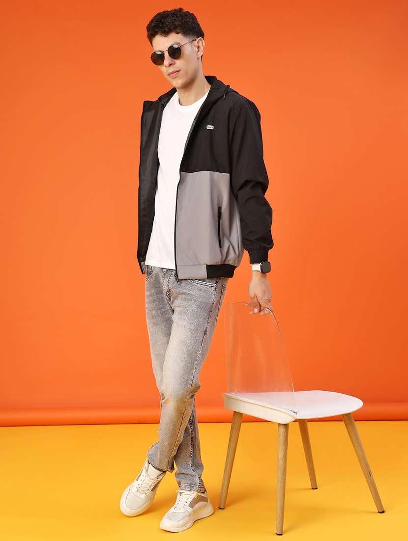 men color block long sleeve lightweight bomber jacket - 22171588 -  Standard Image - 3