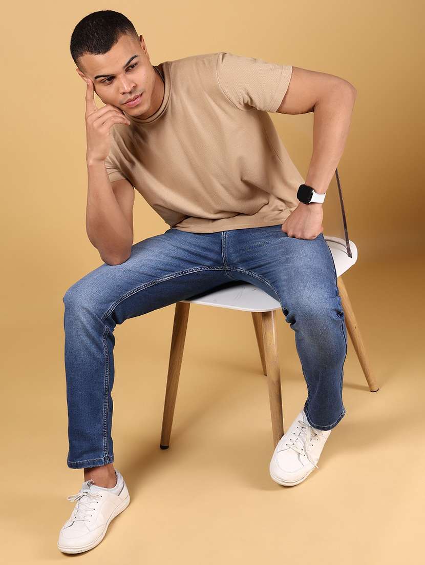 men solid round neck regualr fit t-shirt - 22171601 -  Standard Image - 3