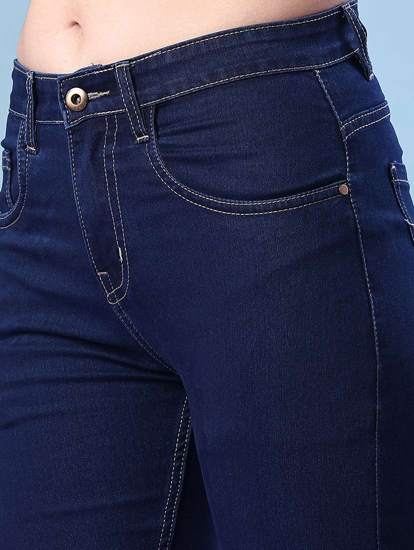 women solid mid rise slim jean - 22171625 -  Standard Image - 5