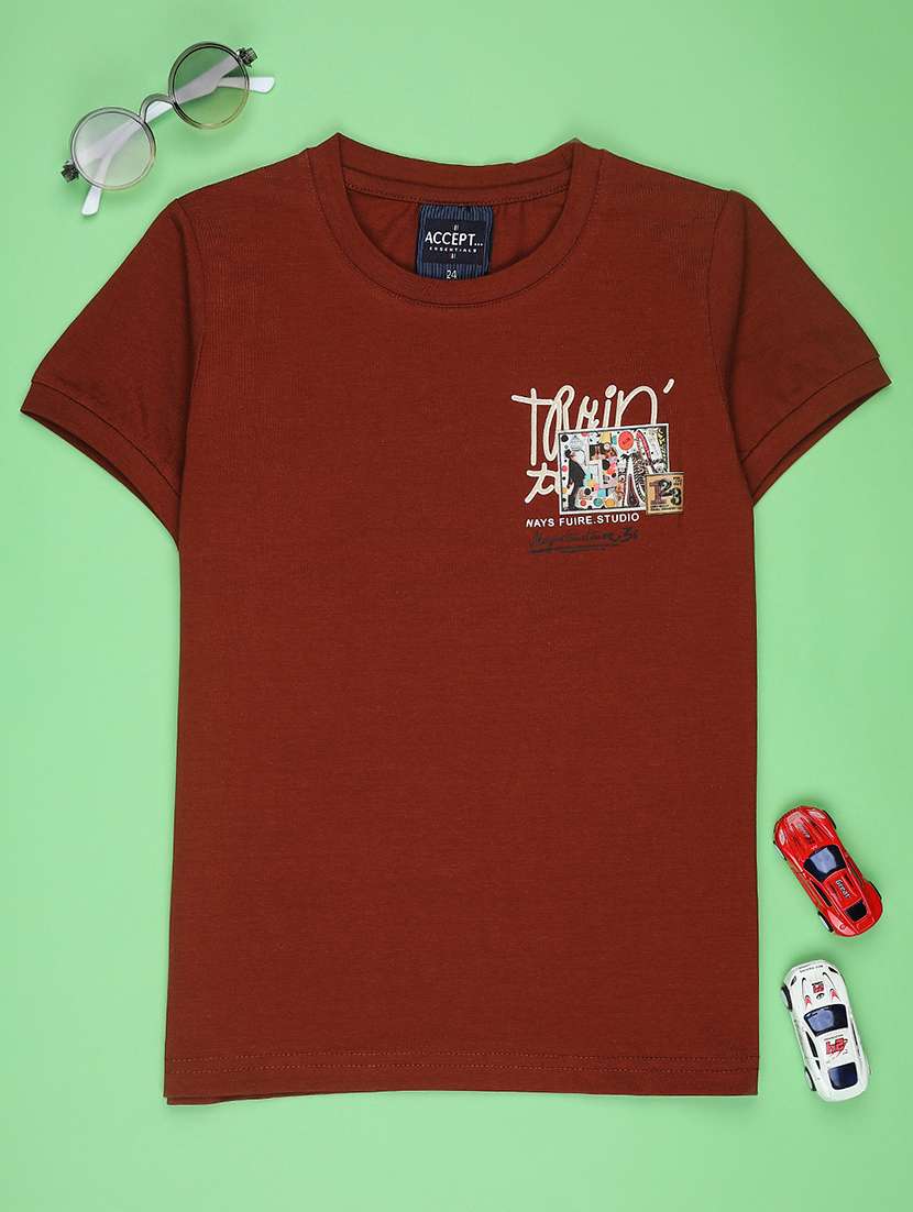boys typography short sleeve t-shirt