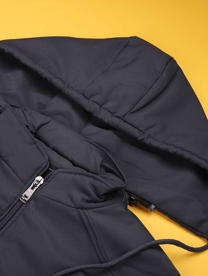 boys solid long sleeve hooded jacket - 22171632 -  Standard Image - 3