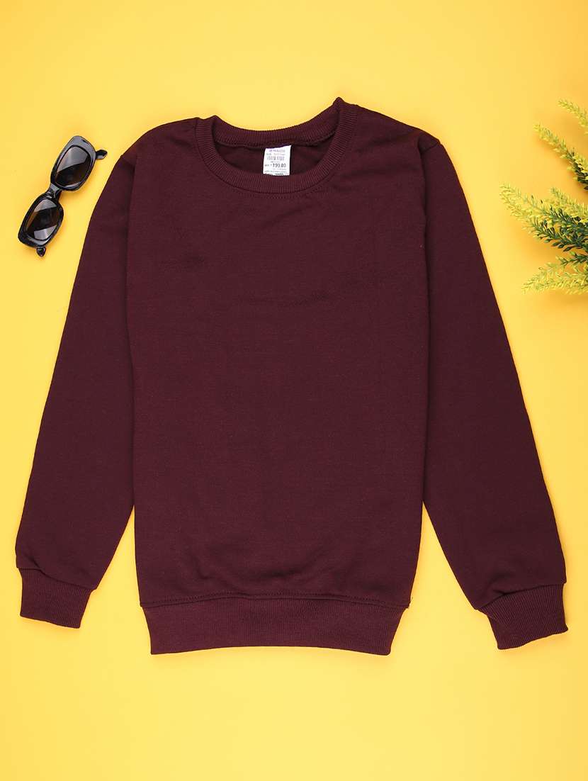 kids solid long sleeve sweatshirt