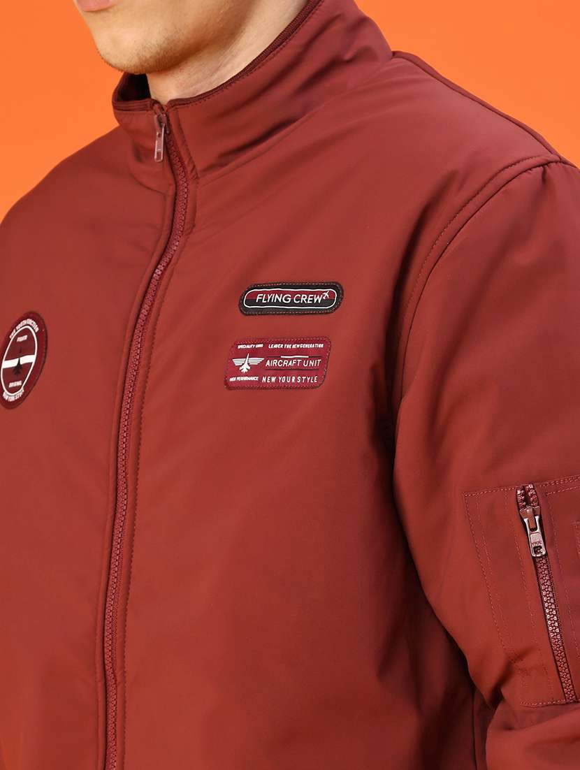 men solid long sleeve lightweight bomber jacket - 22171645 -  Standard Image - 5