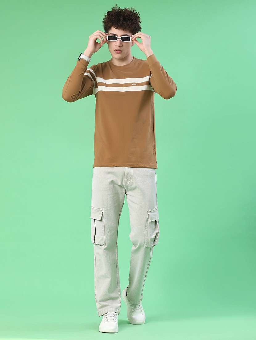 men striped long sleeve regular fit t-shirt - 22171675 -  Standard Image - 3