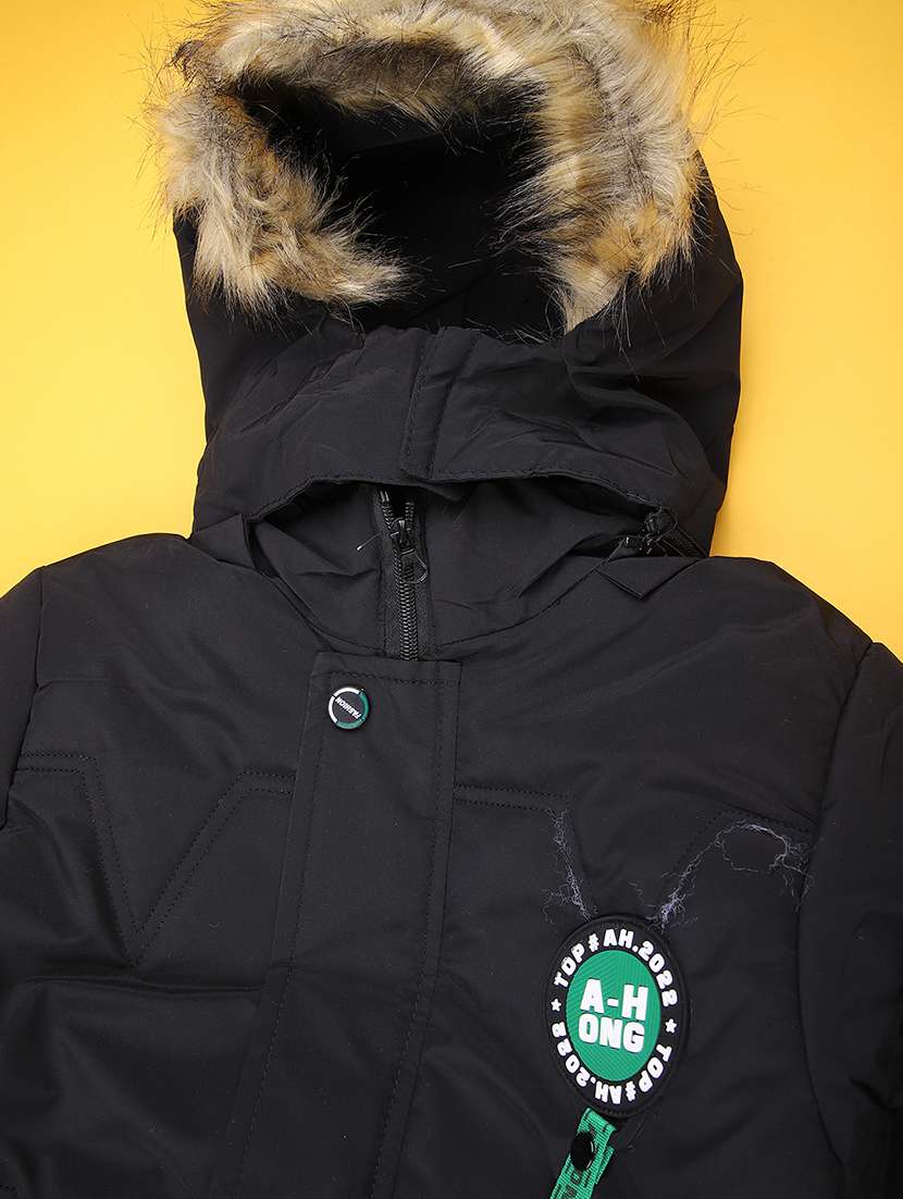 boys solid long sleeve quilted jacket - 22171683 -  Standard Image - 3