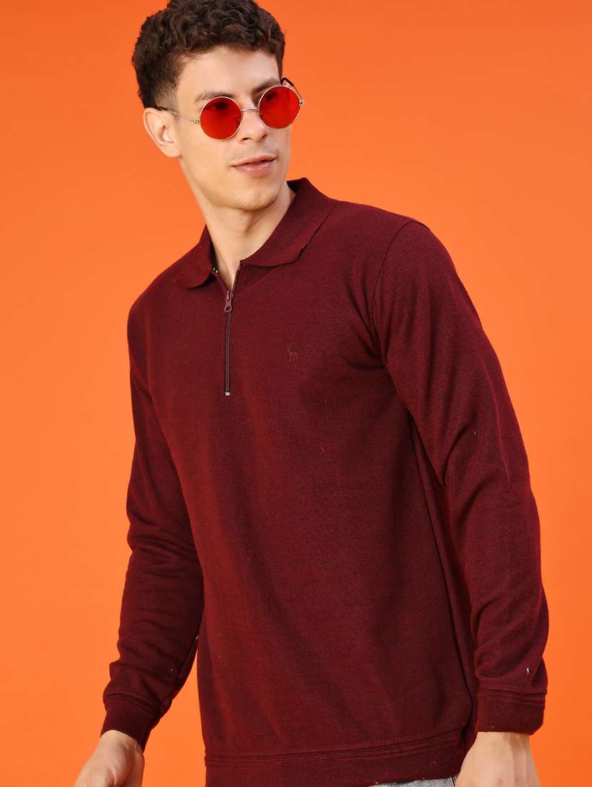 purple cotton blend pullover