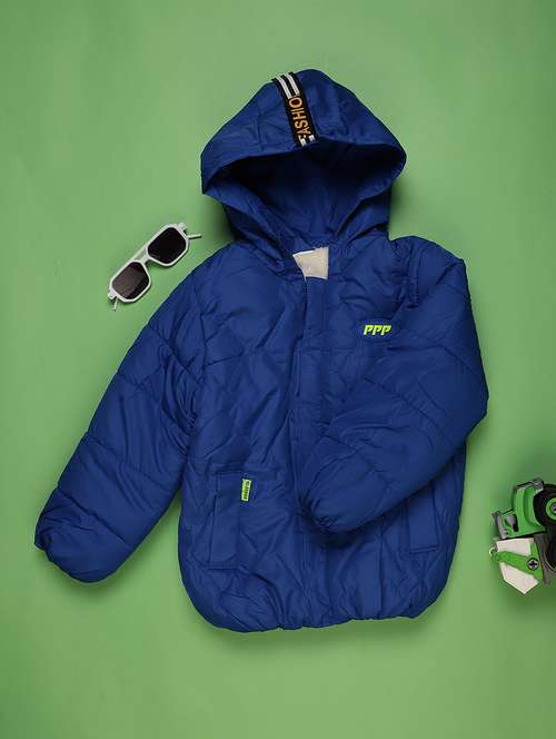 kids solid long sleeve hooded quilted jacket - 22171703 -  Standard Image - 0