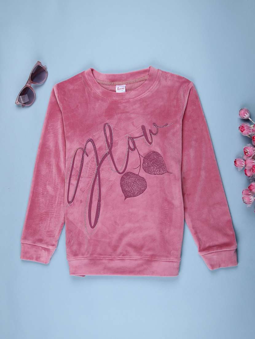 boys front print long sleeve sweatshirt