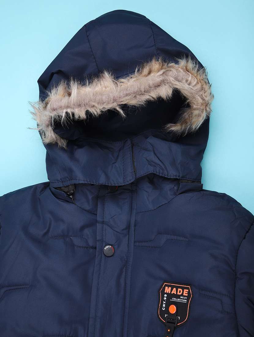 girls solid long sleeve hooded quilted jacket - 22171743 -  Standard Image - 3