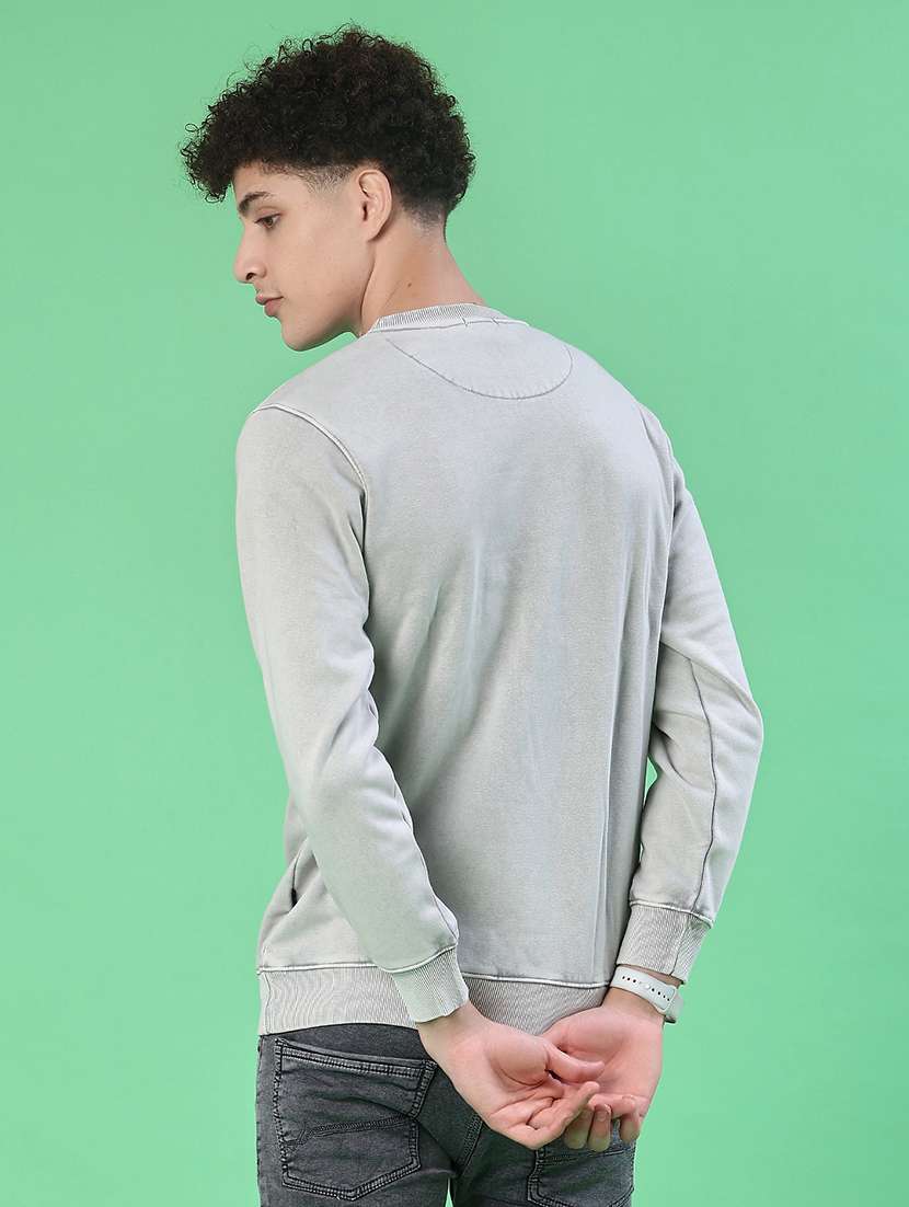 men chest print long sleeve regular fit sweatshirt - 22171766 -  Standard Image - 3