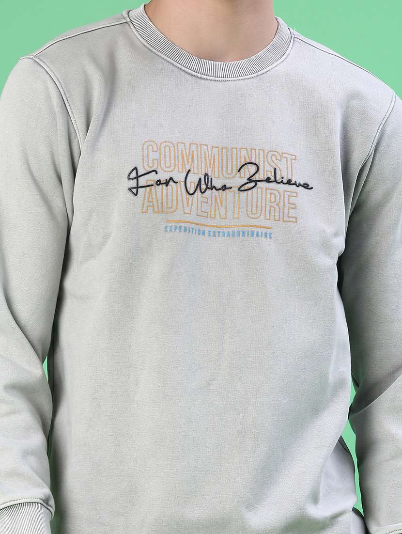 men chest print long sleeve regular fit sweatshirt - 22171766 -  Standard Image - 5