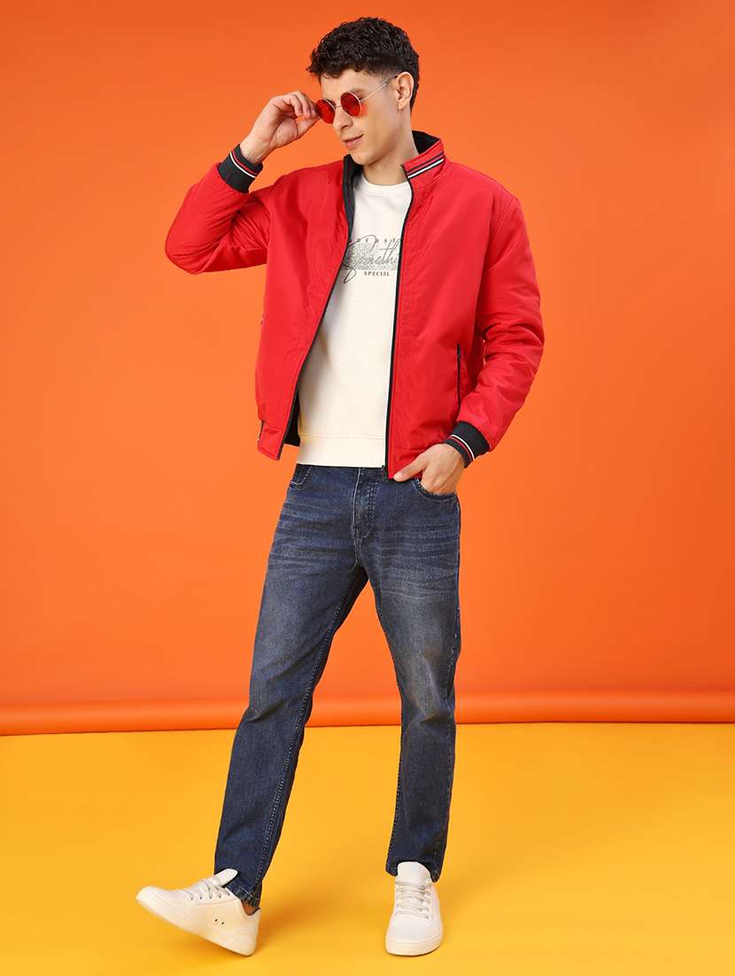 men solid long sleeve lightweight bomber jacket - 22171777 -  Standard Image - 3