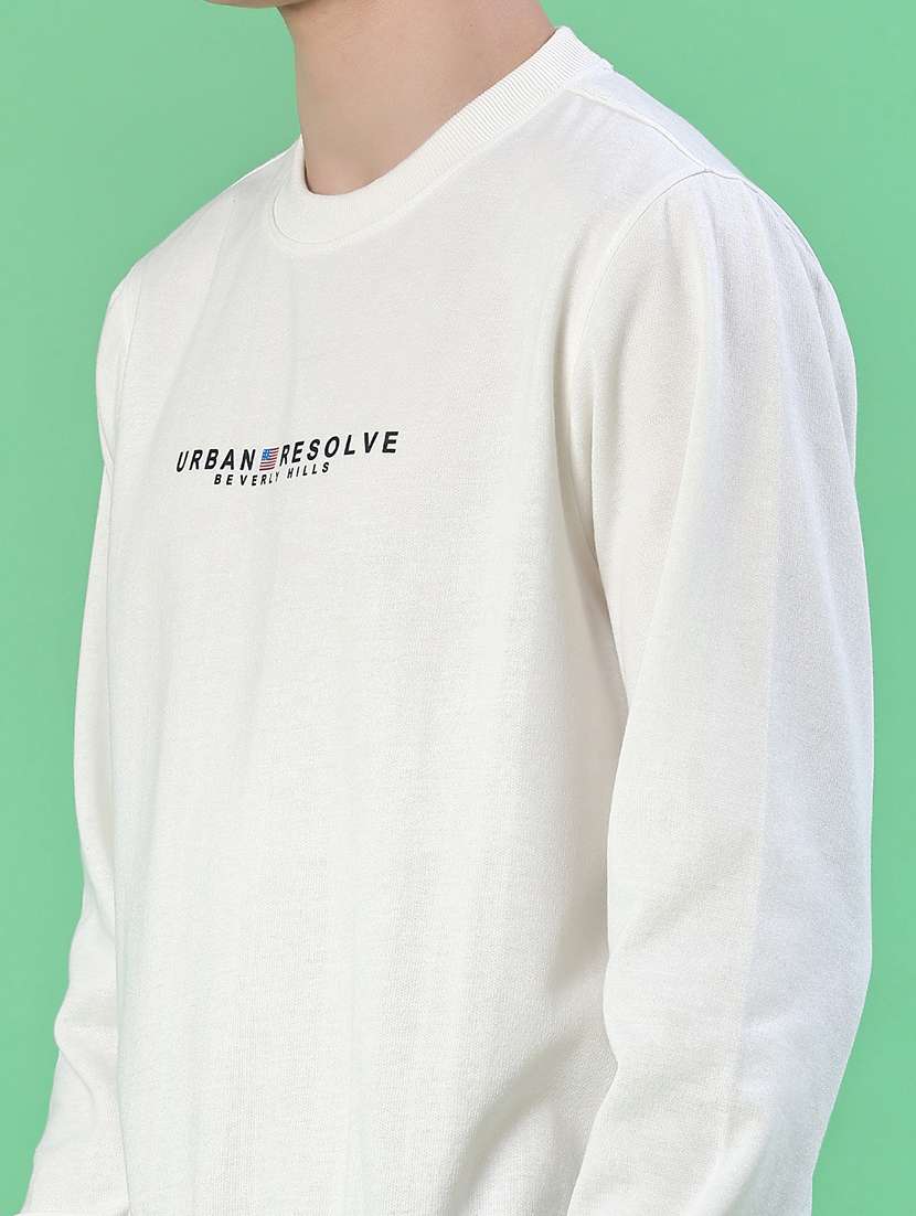 men chest print long sleeve regular fit sweatshirt - 22171865 -  Standard Image - 5