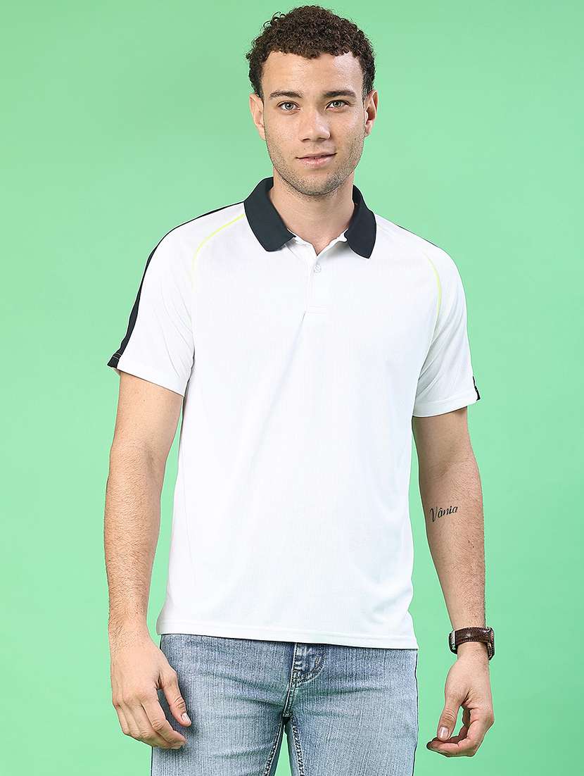 men solid short sleeve regular fit polo t-shirt