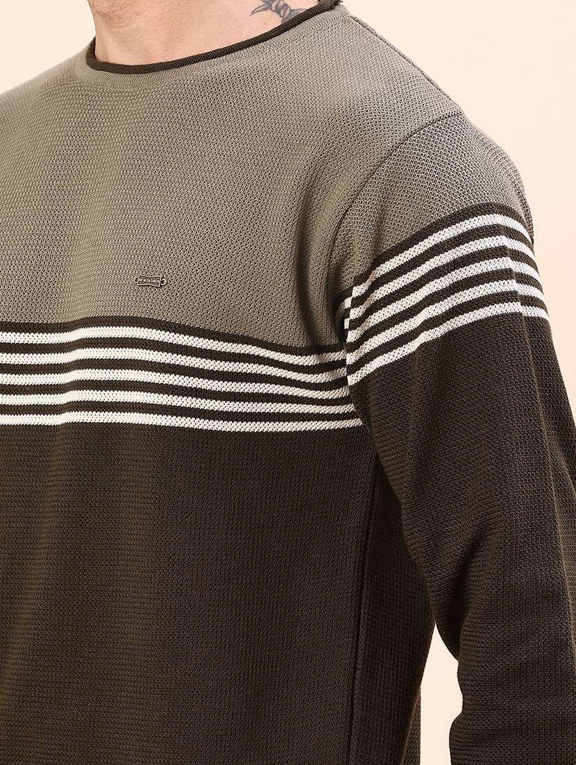 Olive Acrylic Pullover - 22171899 -  Standard Image - 5