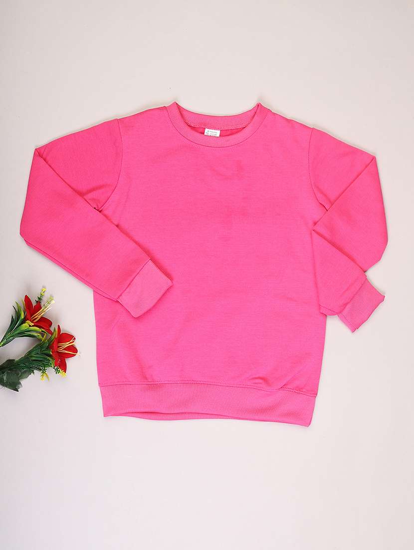 kids solid long sleeve sweatshirt