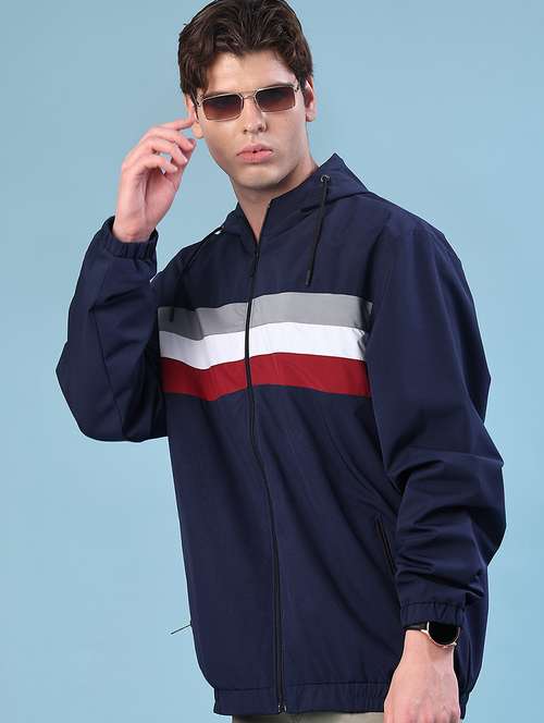 men color block long sleeve lightweight bomber jacket - 22171977 -  Standard Image - 0