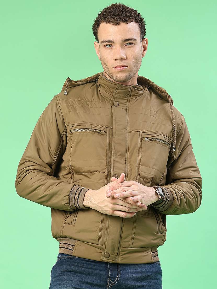 men solid long sleeve lightweight bomber jacket