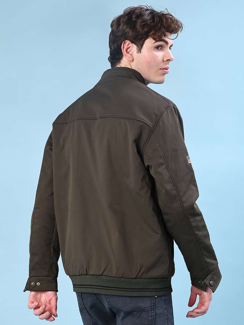men solid long sleeve lightweight bomber jacket - 22172004 -  Standard Image - 3