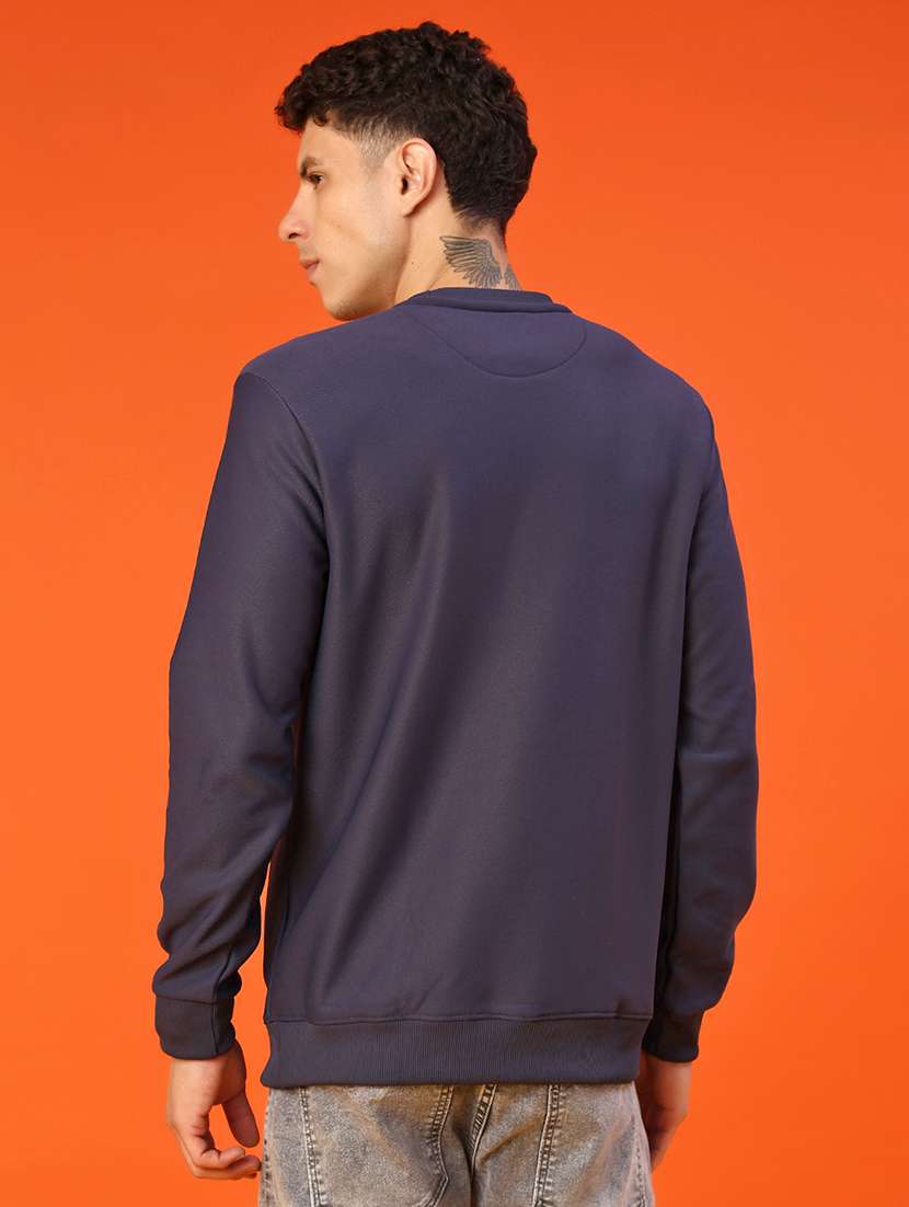 men chest print long sleeve regular fit sweatshirt - 22172100 -  Standard Image - 3