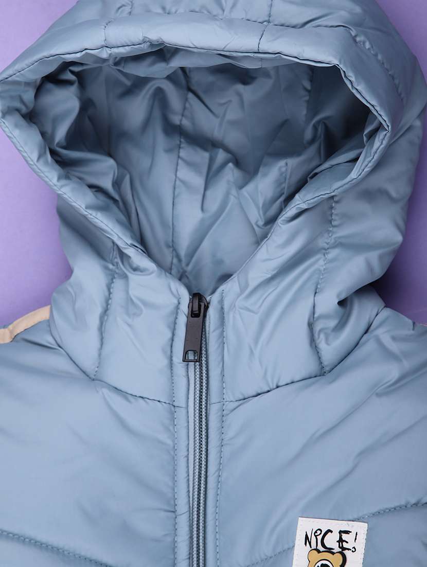 kids solid long sleeve hooded quilted jacket - 22172116 -  Standard Image - 3