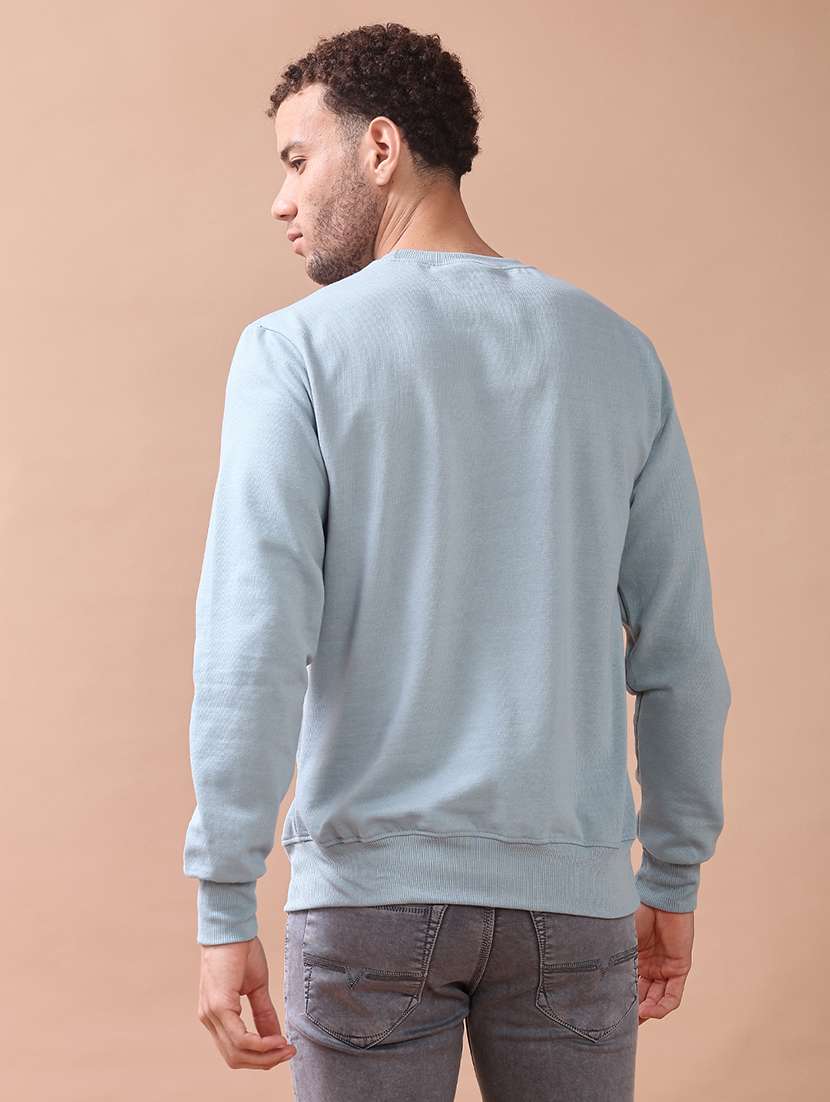 men chest print long sleeve regular fit sweatshirt - 22172122 -  Standard Image - 3