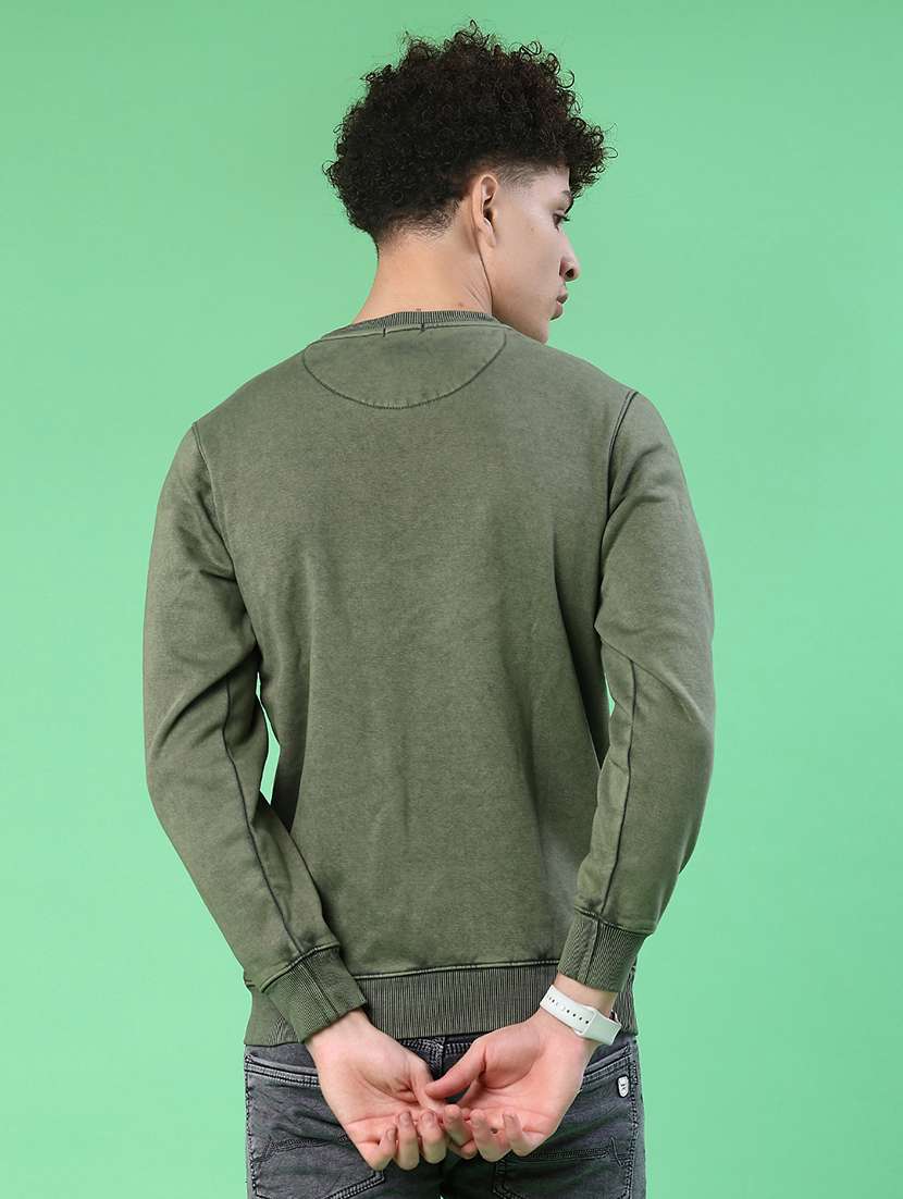men chest print long sleeve regular fit sweatshirt - 22172170 -  Standard Image - 3