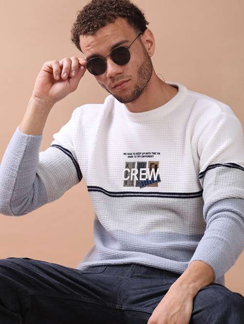 men self design long sleeve regular fit pullover  - 22172196 -  Standard Image - 0