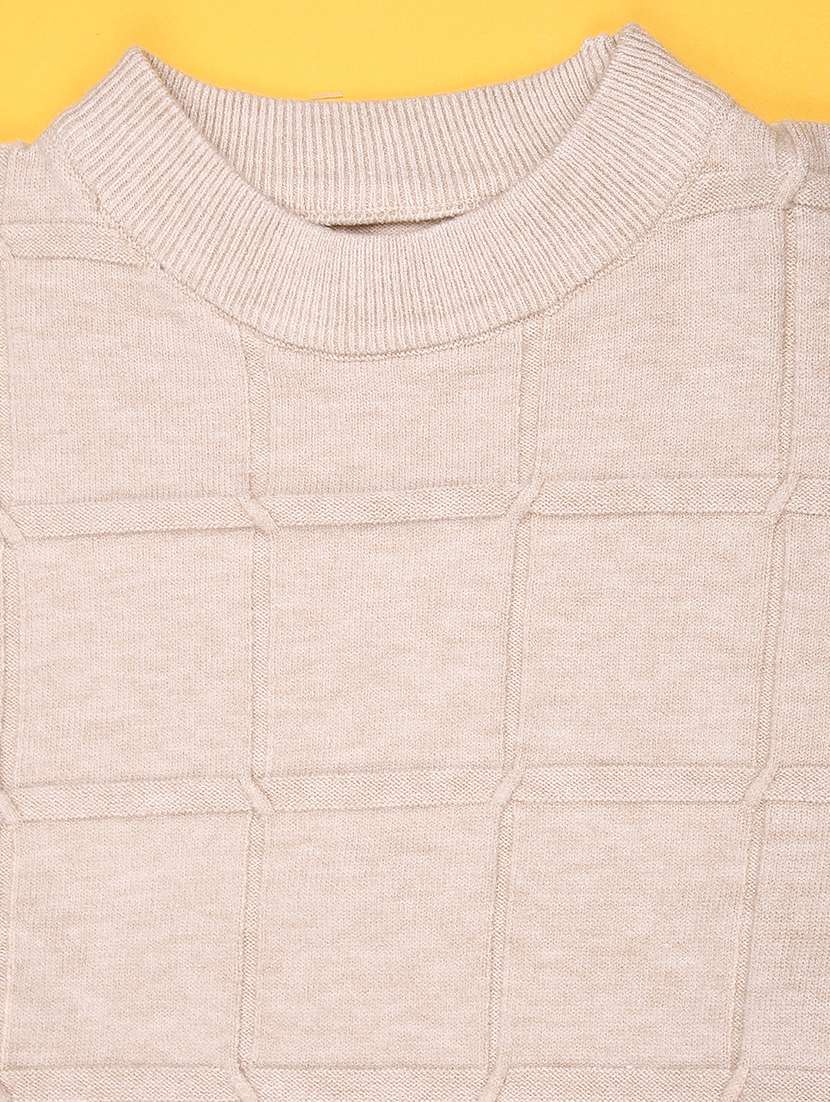 Men Checkered Long Sleeve Slim Fit Pullover - 22172221 -  Standard Image - 3