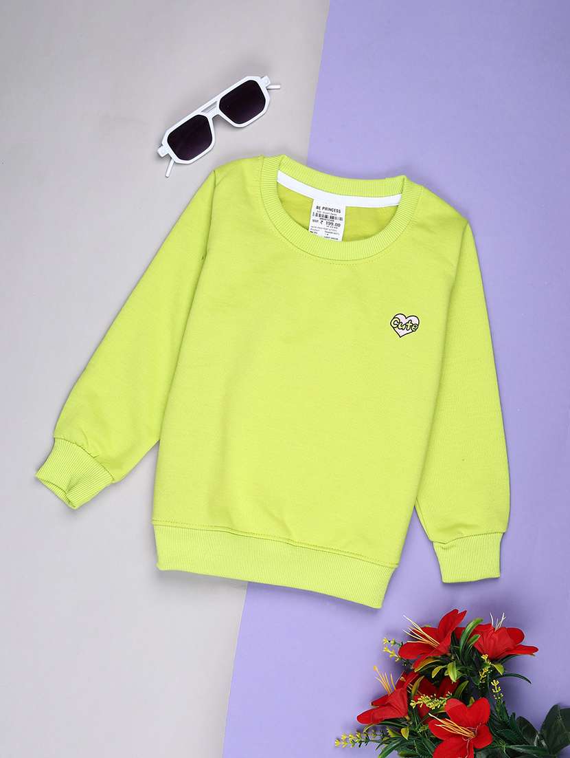 kids solid long sleeve sweatshirt