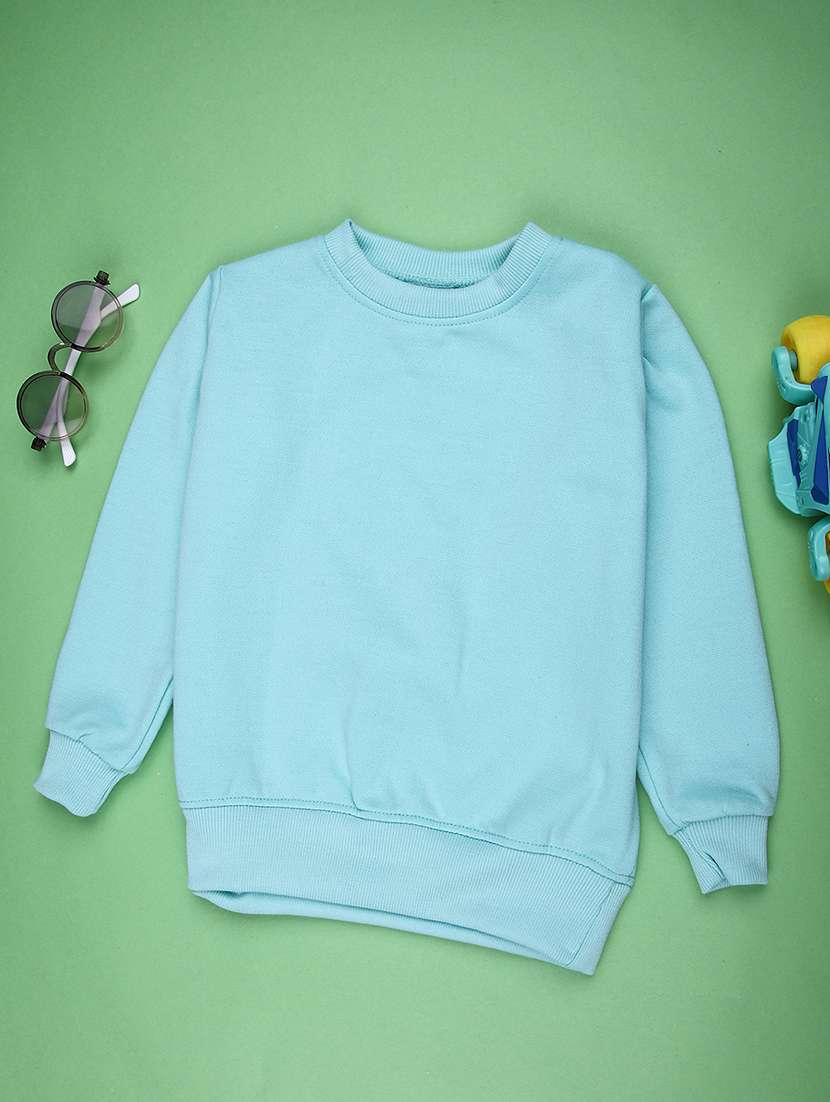 kids solid long sleeve sweatshirt