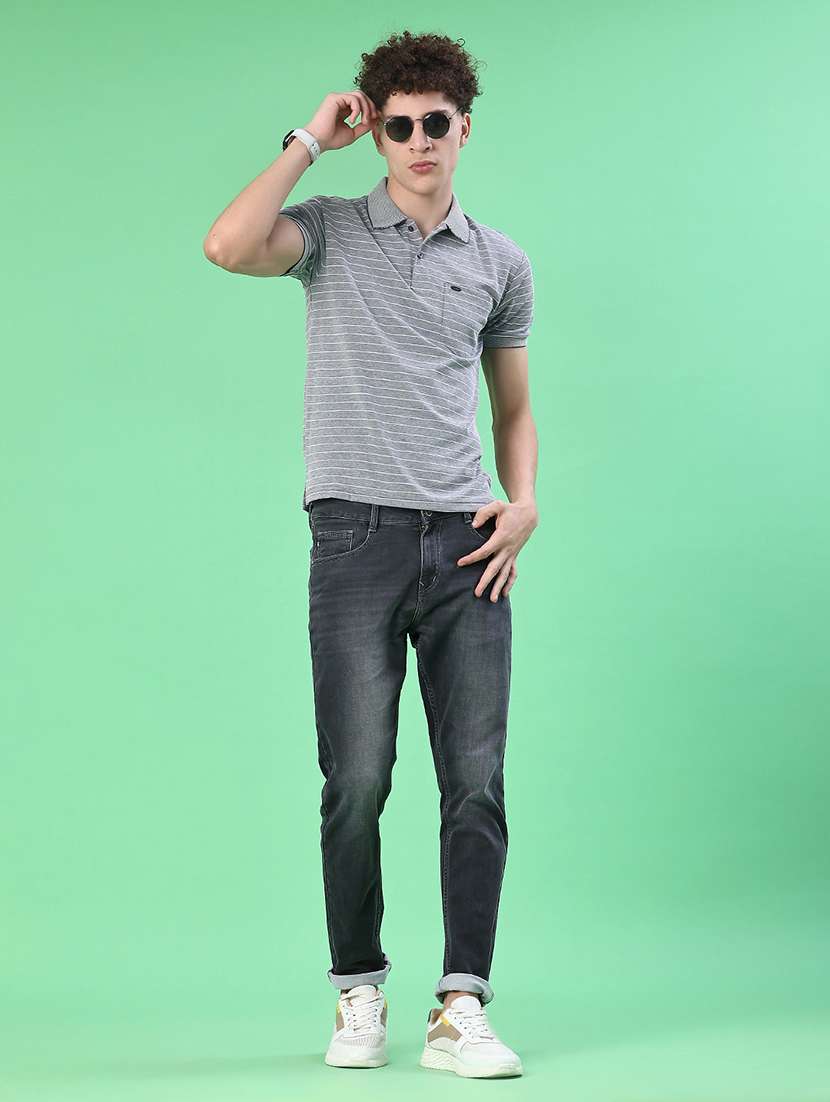men striped short sleeve slim fit t-shirt - 22172298 -  Standard Image - 3