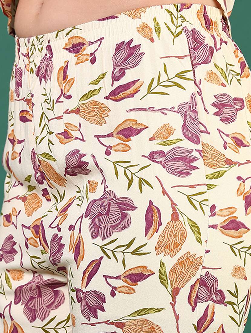 women printed nightwear pyjama set - 22172310 -  Standard Image - 5