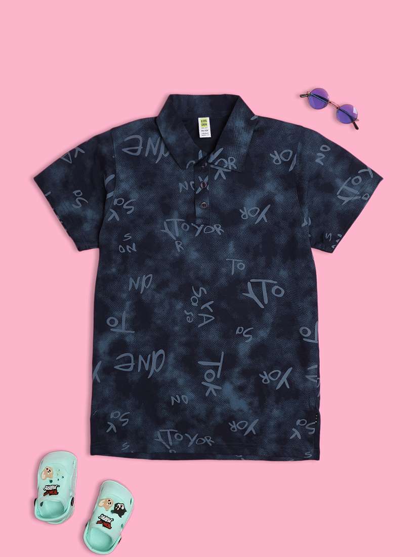 boys typography short sleeves t-shirt