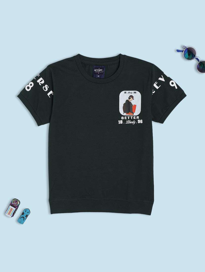 green cotton blend tshirt