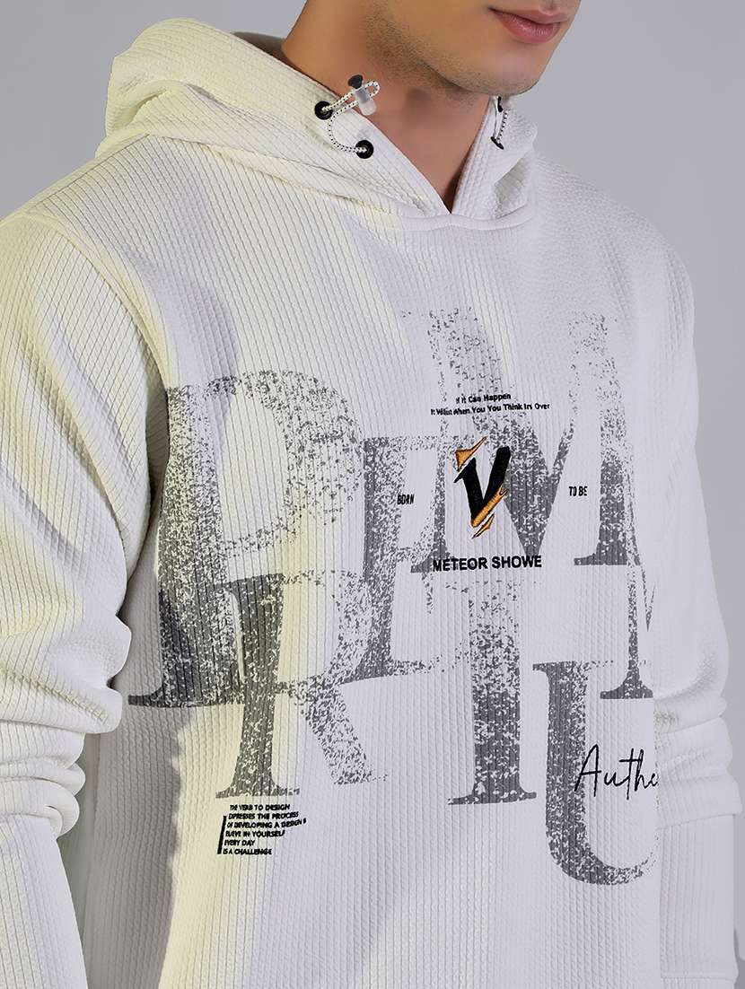 men printed long sleeve hooded sweatshirt - 22173620 -  Standard Image - 5
