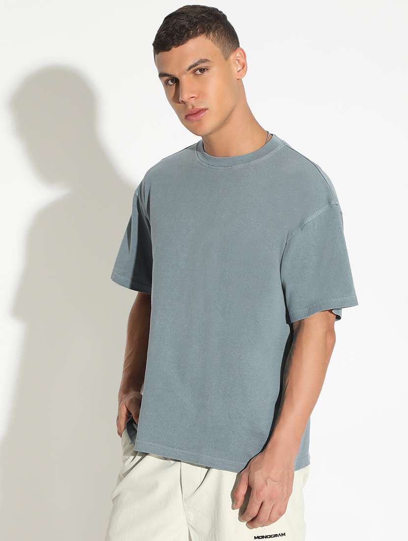 men solid short sleeve loose fit t-shirt - 22173621 -  Standard Image - 3