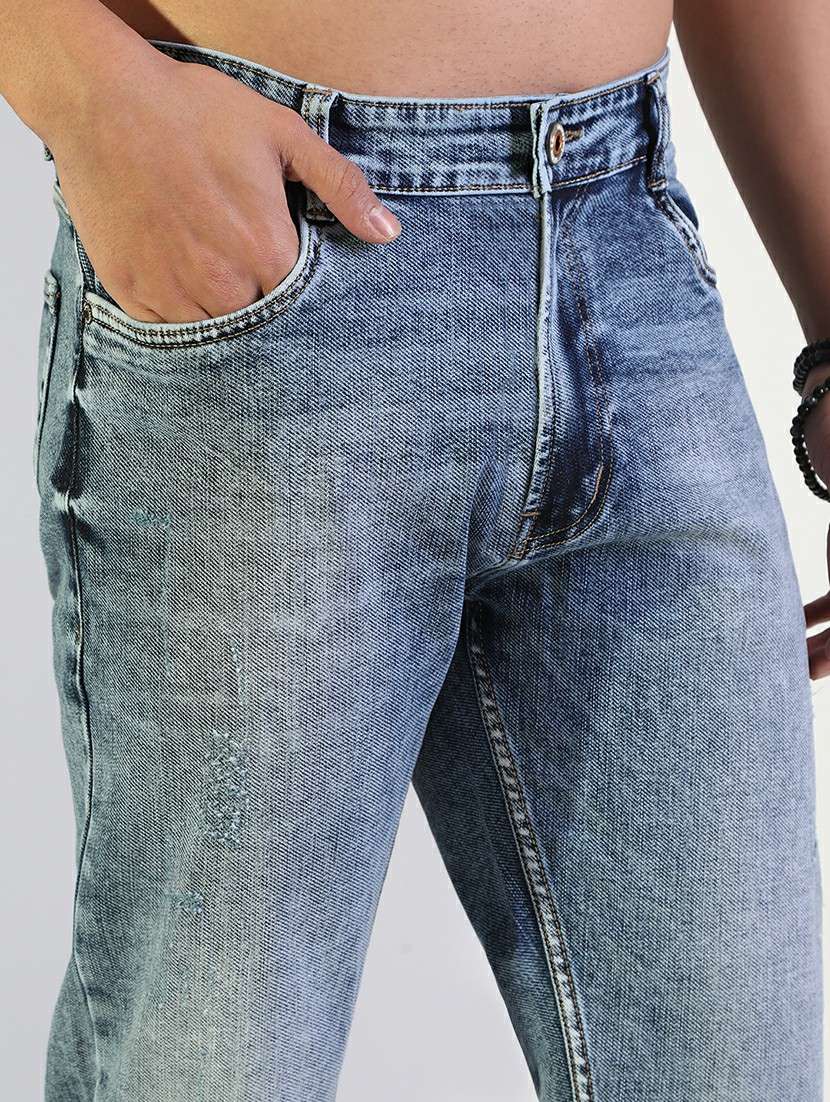 men solid mid rise slim fit jean - 22173624 -  Standard Image - 5