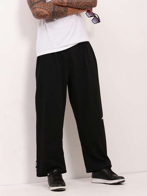 men solid mid rise full length track pant - 22173643 -  Standard Image - 0
