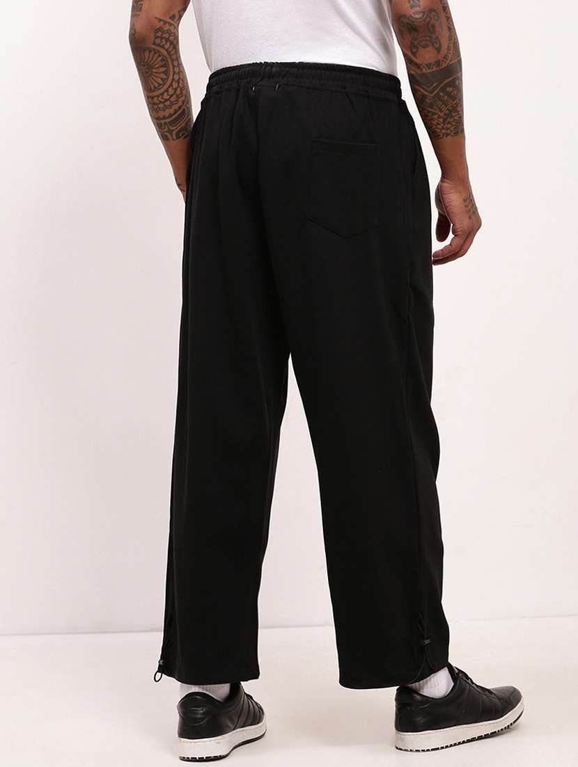 men solid mid rise full length track pant - 22173643 -  Standard Image - 3