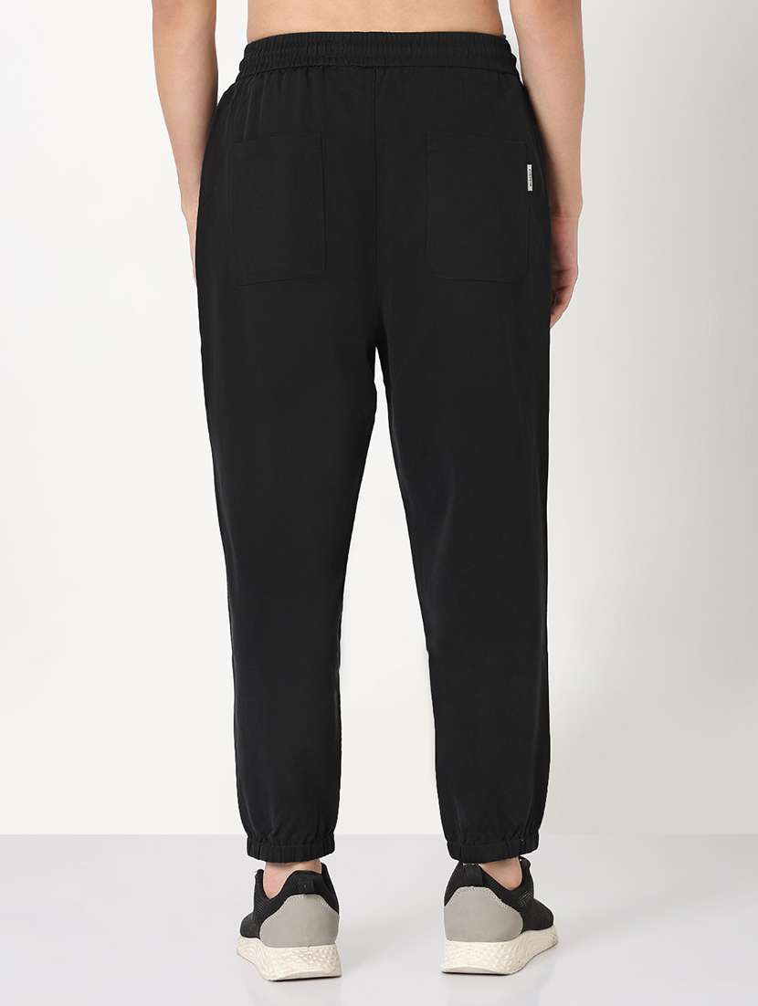 men solid mid rise jogger - 22173644 -  Standard Image - 3