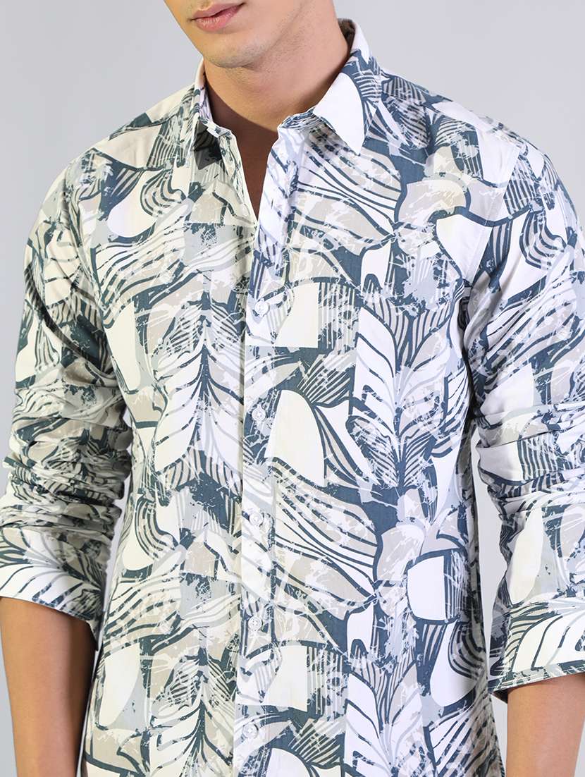 men printed collared long sleeve shirt - 22173654 -  Standard Image - 5
