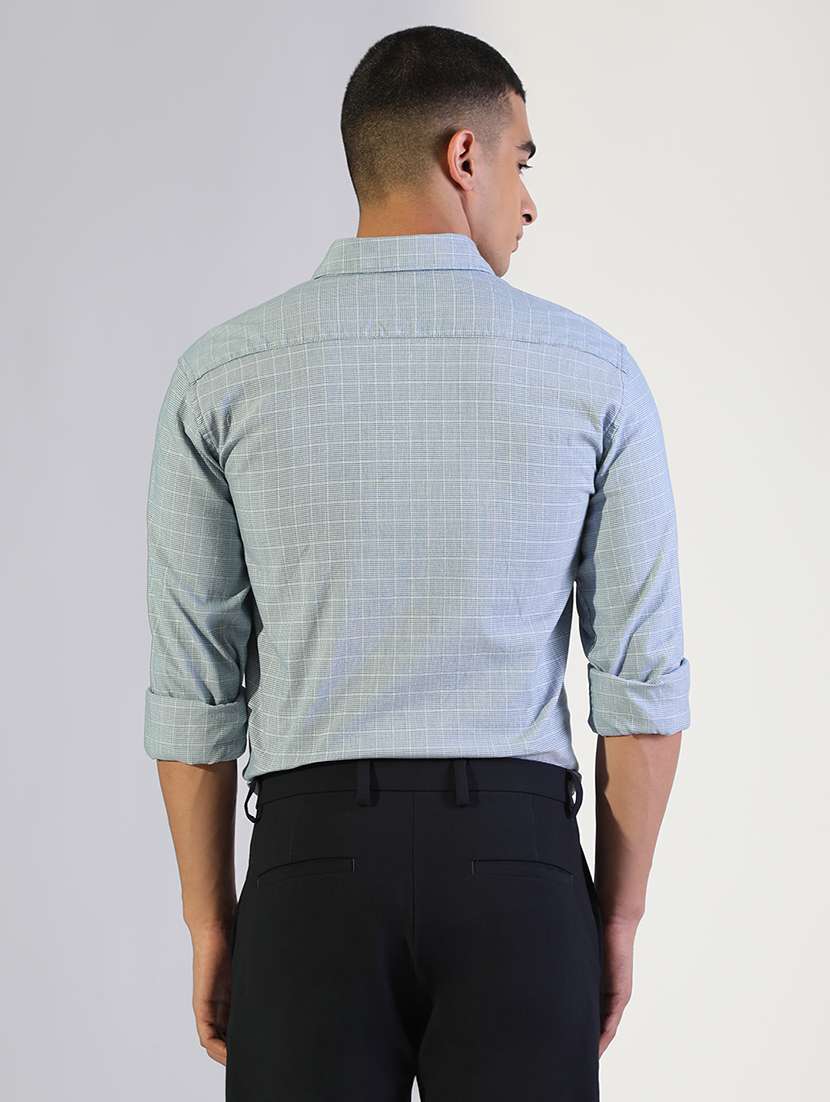 men checkered collared long sleeve shirt - 22173670 -  Standard Image - 3