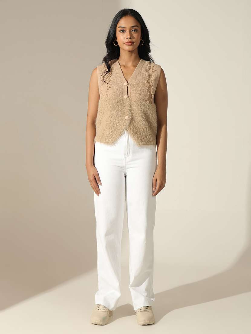 women self designed sleeveless vest top - 22173721 -  Standard Image - 5