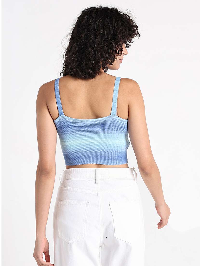 women printed shoulder strap crop top - 22173748 -  Standard Image - 5