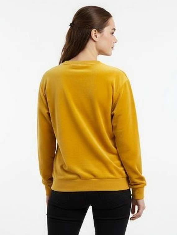 women chest print round neck sweatshirt - 22173752 -  Standard Image - 3